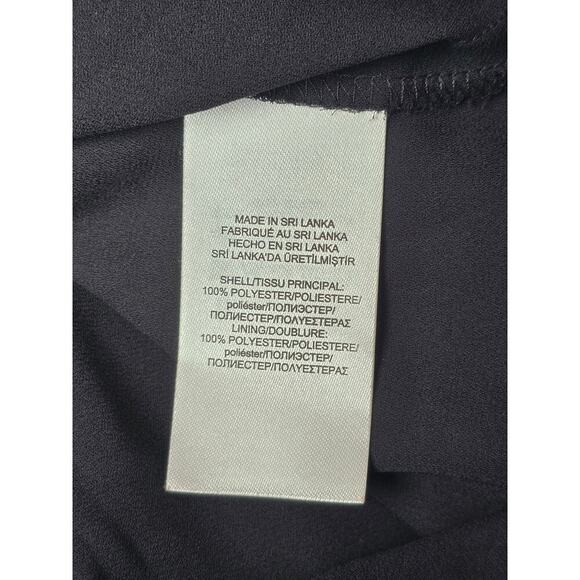 Ralph Lauren Embroidered Floral Chiffon Midi Dress Black Purple Size 4 Lined - Picture 12 of 14